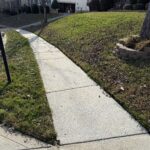 cleaned concrete after a deep surface cleaning.