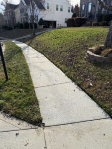 cleaned concrete after a deep surface cleaning.
