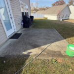 Dirty concrete patio in Charlotte, NC.