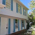 Siding all clean after soft washing in Charlotte, NC.