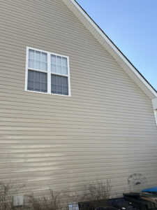 Clean Siding after soft house wash in Matthews