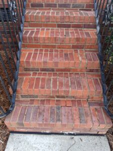 clean brick stairs in Matthews, NC