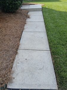 before picture of walkway in Matthews, NC.