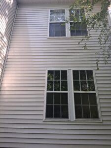 Cleaned siding in Matthews, NC.