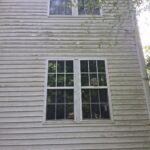 Before picture of house wash in Matthews, NC