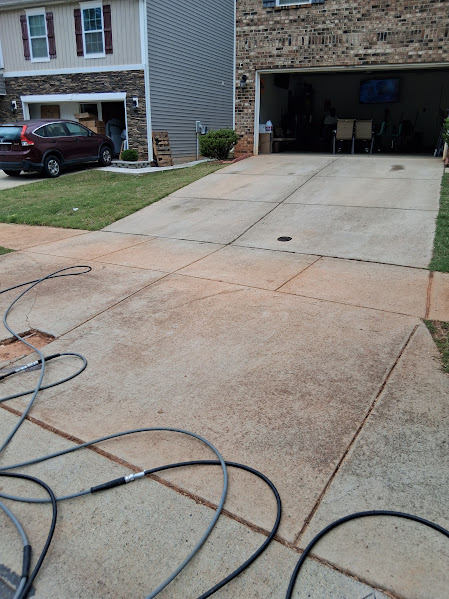 A Before Picture of a rust removal project in Charlotte, NC.